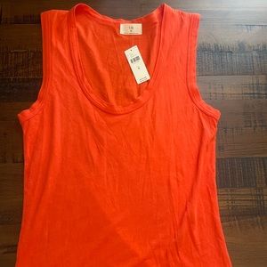 Anthropologie size medium orange sleeveless top NWT